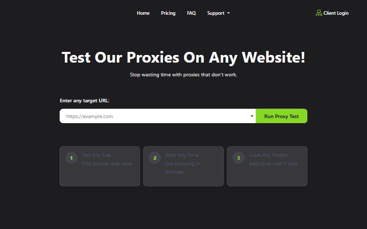 InstantProxies homepage
